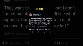 Donald Trump Twitter post #donaldtrump #usa #donald #war #usapost #iran