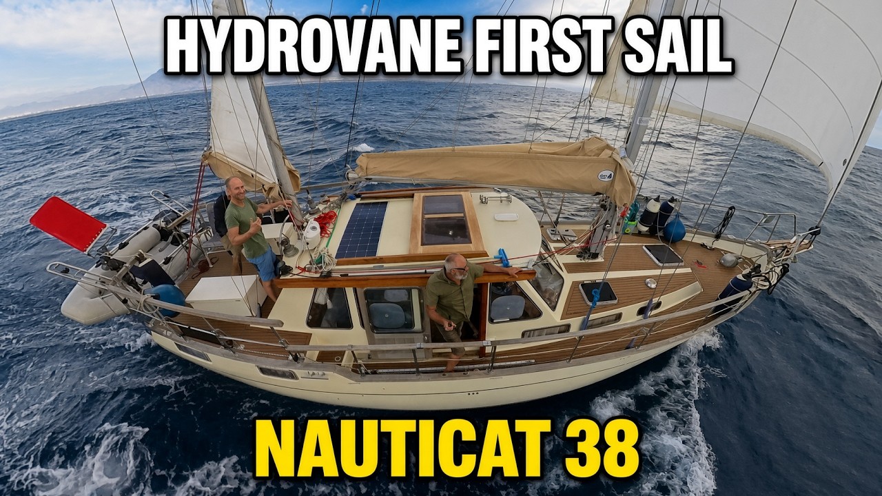 ⁣First Sail with Our Hydrovane – It Just Works | Nauticat 38
