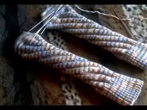 Безразмерные носки по спирали. - YouTube