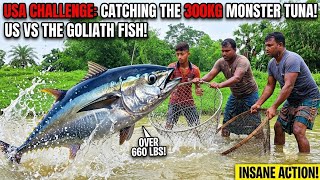 CATCHING A 660 LBS MONSTER TUNA! 😱 (USA Challenge: Us vs The Goliath Fish)