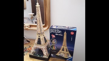 La Torre Eiffel Tower Night Edition LED Video Tutorial Puzzle 3D DIY Ravensburger Modellismo Statico