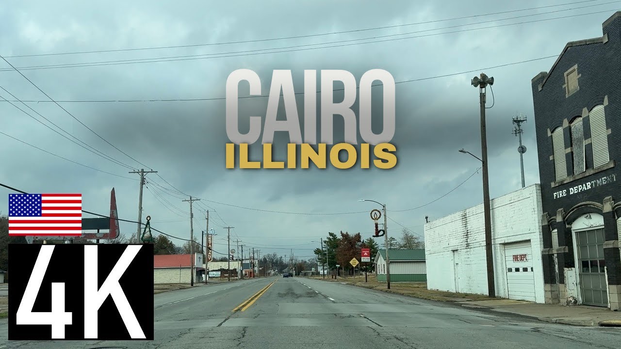 Creepy Town Road Tour of Cairo, Illinois in 4K - Downtown Cairo IL
