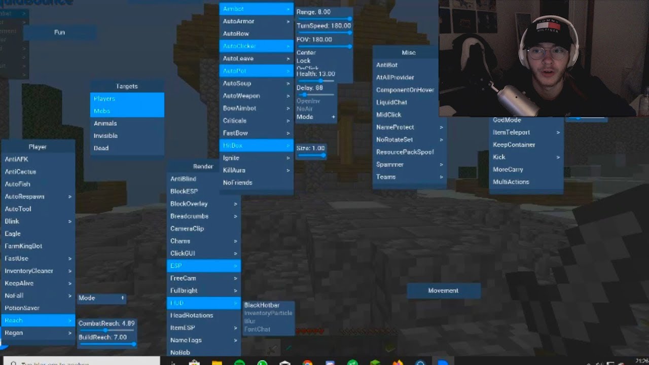 Hacker Shows Me The Best Free Minecraft Hacked Client On A Screenshare Youtube