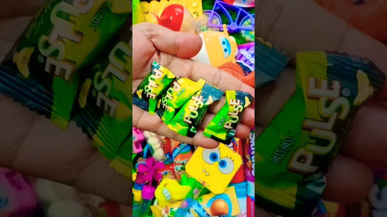 Pulse candy 🍬 Green candy 🍭 mix rainbow candy #crazyeattime #pulsecandy #shorts