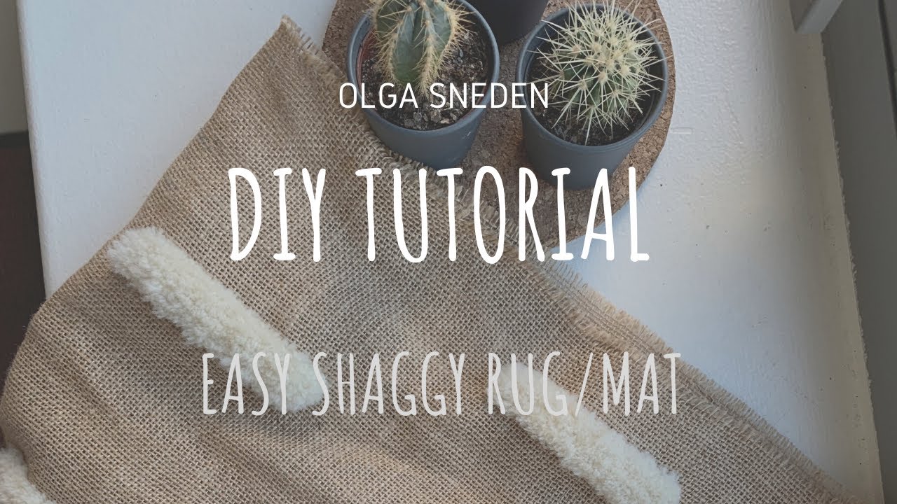 DIY SHAGGY BOHO DESIGN TUTORIAL How to make SHAG rug/mat/design