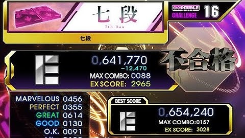 DDR A3 DP七段を目指して：その10【DP七段不合格】