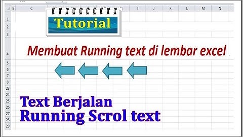 Scroll  teks berjalan di lembar Kerja excel  |  Tutorials Macro & Tip Cepat Mahir Koding  VBA Excel