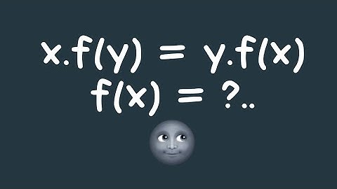 solving y.f(x) = x.f(y) | solve for f(x)....!