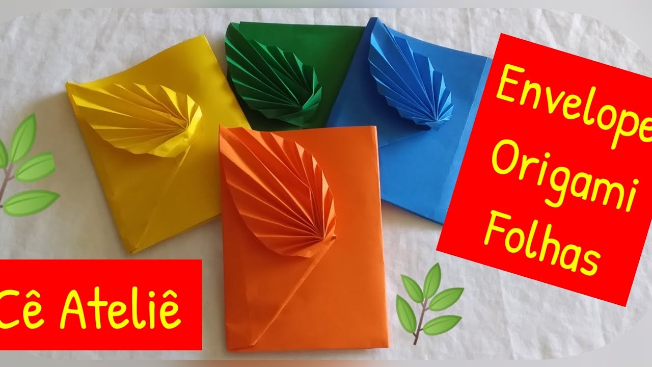 ENVELOPE ORIGAMI FOLHAS