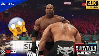 WWE 2K23: Goldberg vs Brock Lesnar - Ultimate Survivor Series Battle! 4K