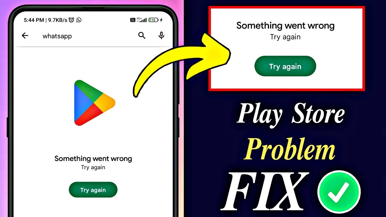 Google Play something went wrong. Wrong play