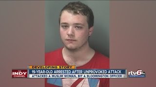 19-year-old IU student arrested for attacking woman, biting officer