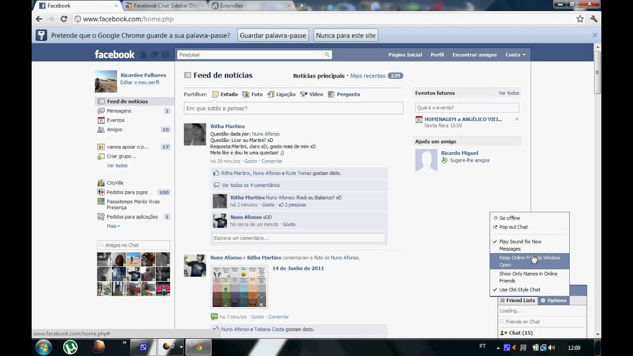 Como repor o antigo chat do facebook - YouTube
