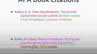 Citation Basics: Bibliography and In-Text References