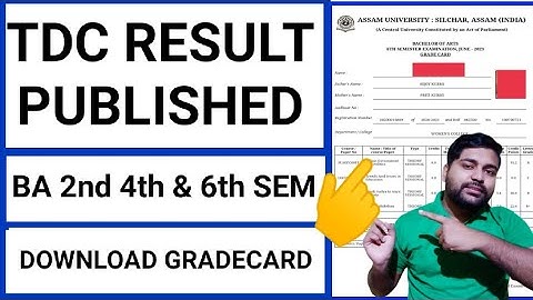 TDC Cbcs BA result updates | 2nd 4th & 6th Sem | Result Link Error | Assam University | Pranoy Roy