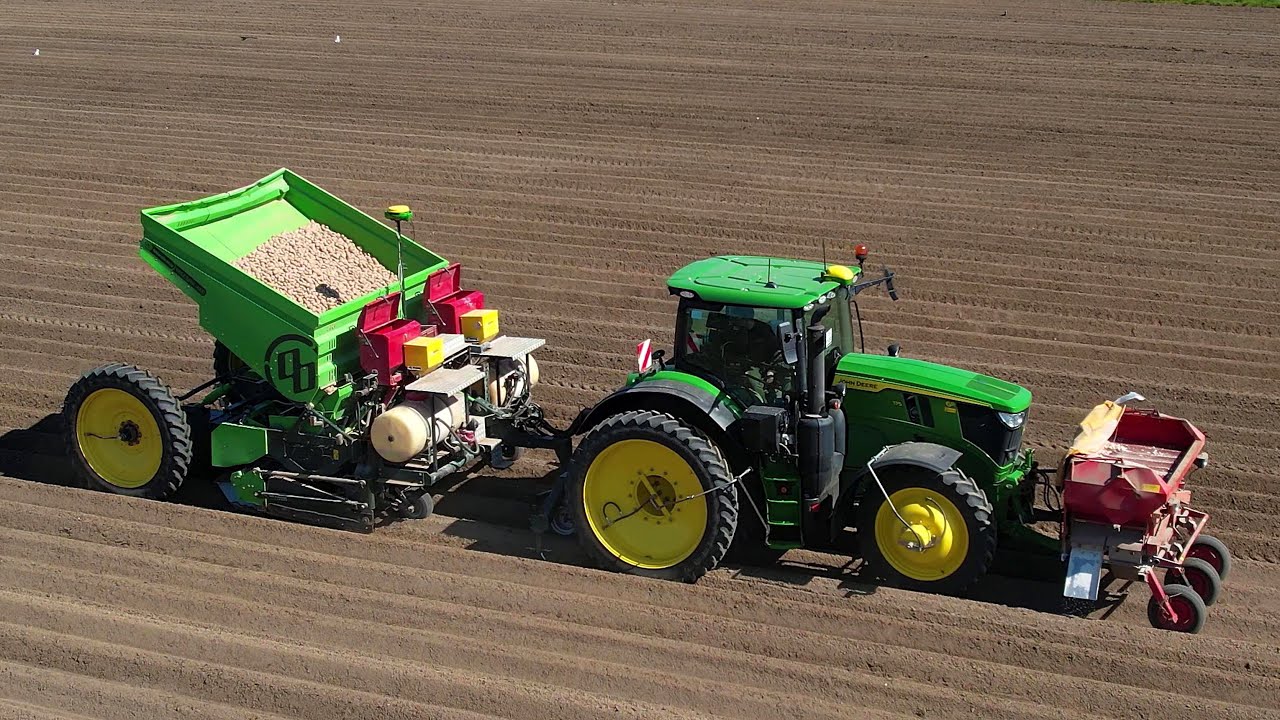 Aardappels poten | John Deere | Miedema | Baselier | Planting potatoes | Kartoffeln pflanzen