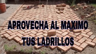 Piso-Vereda De Ladrillos. Modelo Rústico. Ladrillos Vistos