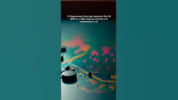 C Programming Interview Questions Part 49: What is a state machine and how is it implemented in C?