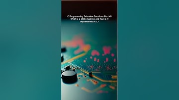 C Programming Interview Questions Part 49: What is a state machine and how is it implemented in C?