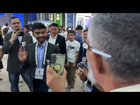 World Champion Gukesh mobbed by Fans at Chess Olympiad Uzbekistan!
