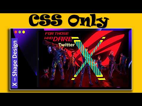 Clip Path Polygon : Twitter X Shape  ( Project ) || CSS Only