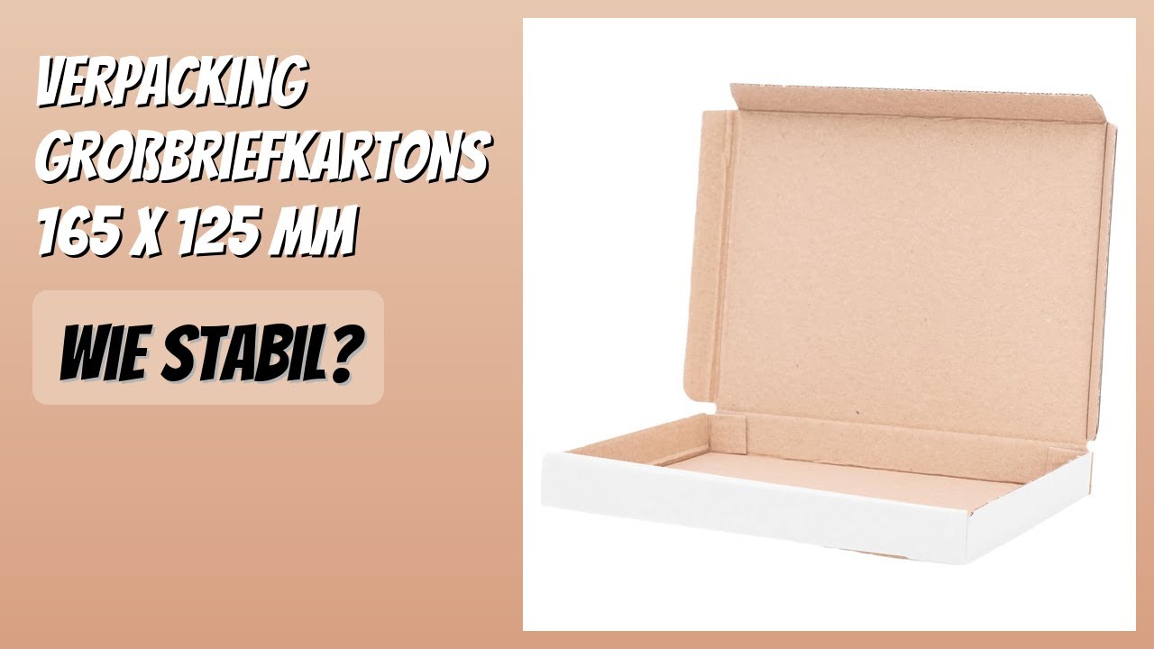 BEWERTUNG (2026): verpacking Großbriefkartons 165 x 125 mm. Infos