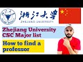 How to Find Chinese Professors emails and Majors Offered under the CSC at Zhejiang University?