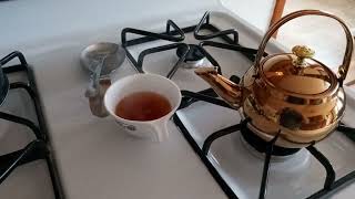 Cabilock Stainless Steel Teapot with Infuser Insulated Loose Tea Filter Tea Kettle Flat Bottom Gold.