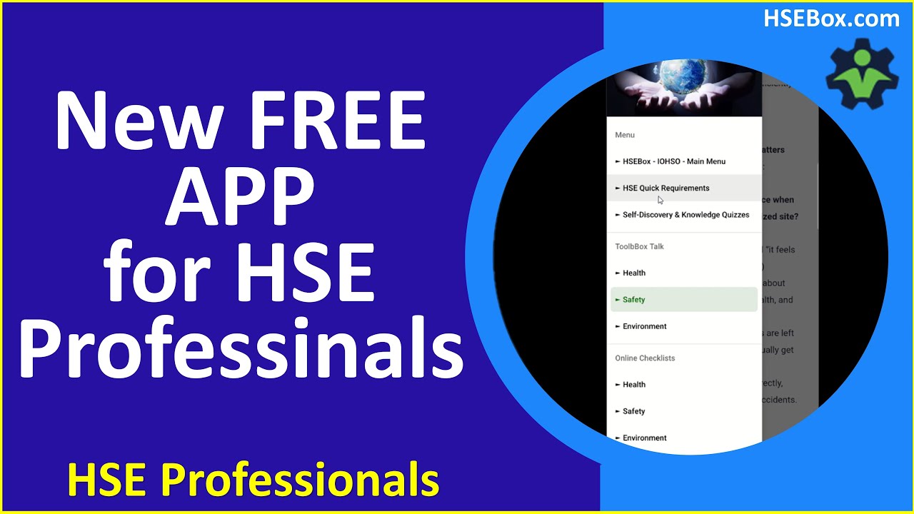 Новое БЕСПЛАТНОЕ комплексное приложение HSE для специалистов в области HSE
