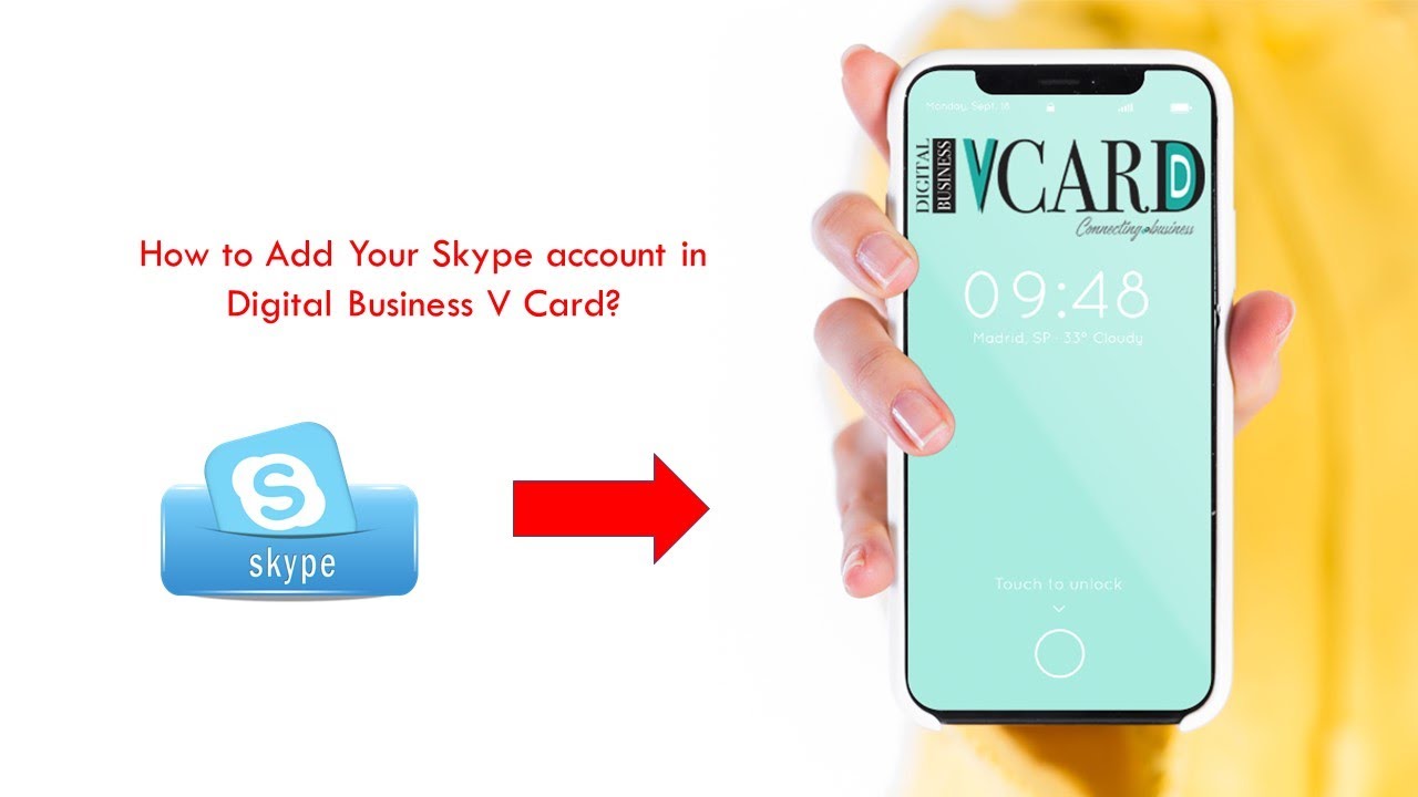 How to Add Your Skype account in Digital Business V Card?
