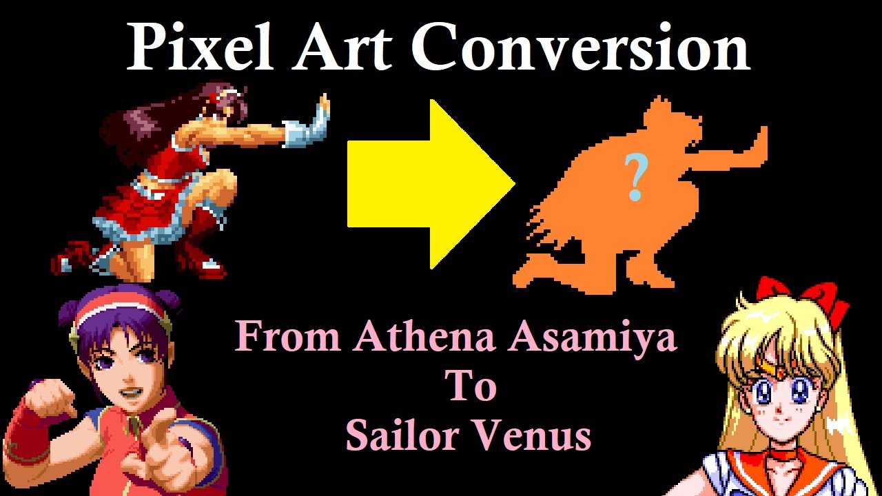 🎨 Athena To Sailor Venus Crouching Strong Punch 2nd Frame Pixel Art Conversion KOF To Arcade Style