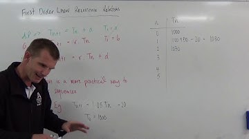 Year 12 Application: First Order Linear Recurrence Relations