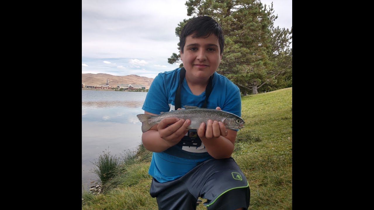 Catching rainbow trout at the Sparks Marina