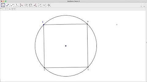 MTHE 3070 Constructions Square given circle Geogebra