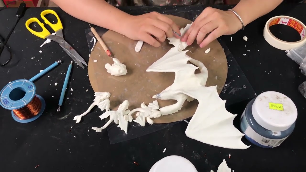 How To Make a TOOTHLESS FAMILY Diorama   Polymer Clay   Resin Art 2024