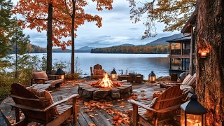 Serene Lakeside Fire Pit: Cozy Ambience and Nature Sounds for Relaxation & Study