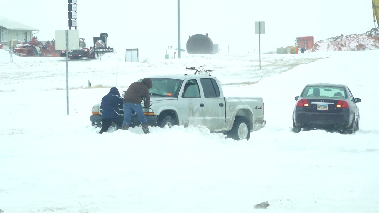 04022020 Rapid City, SD LateSeason Snow Causes Major Accident on I