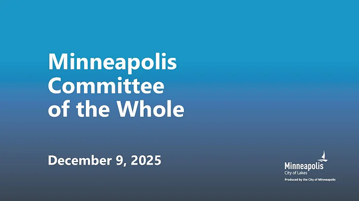 December 9, 2025 Committee of the Whole