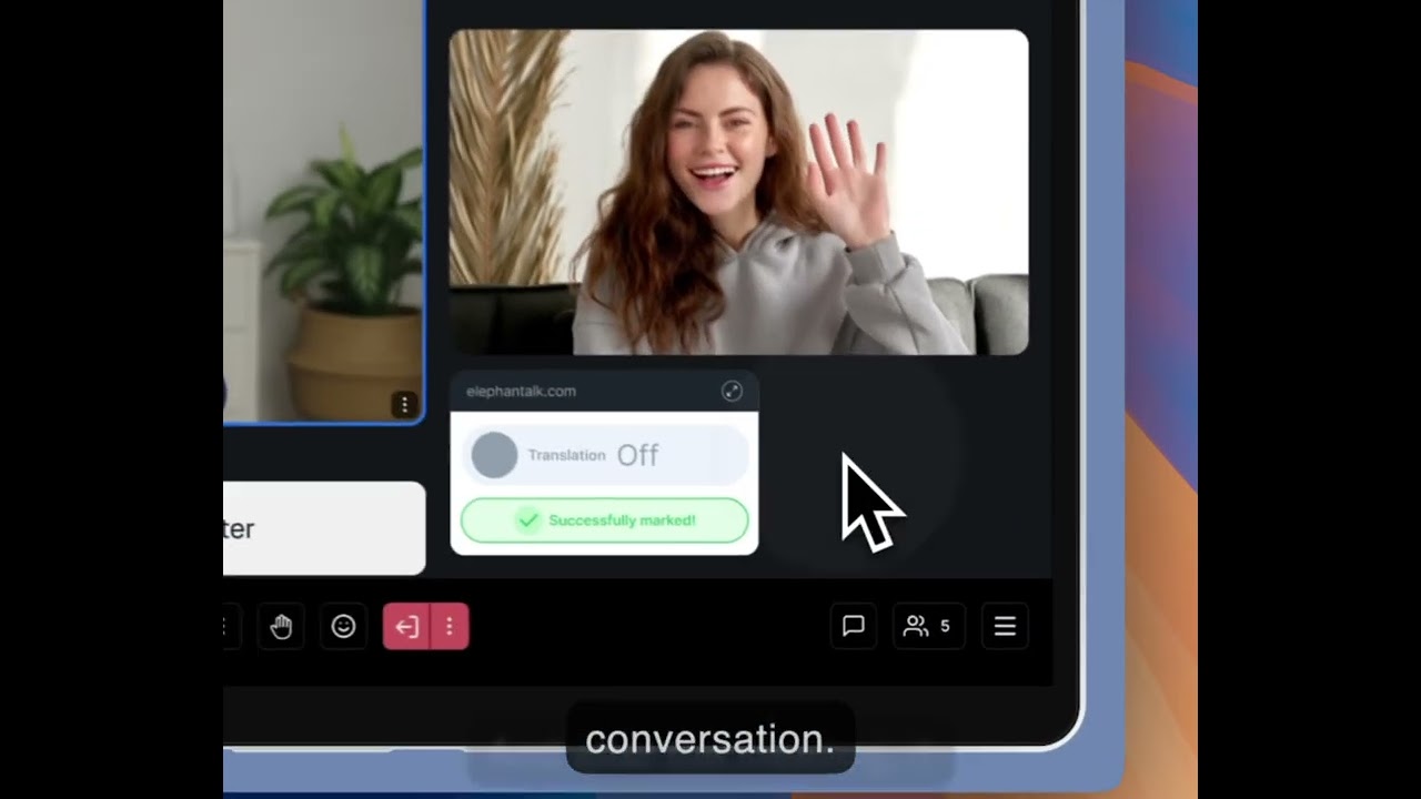 Real-Time ASL Translation for Online Meetings | Elephantalk Demo