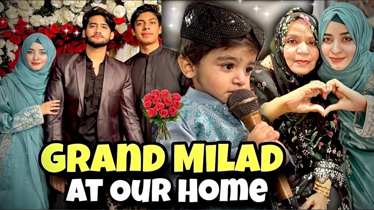 Gents Grand Milad E Mustafa✨ | At Our Home🏡 Laiba Fatima And Ahmad Vlog.