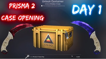 DAY 1 of Unboxing a PRISMA 2 Case until I get a KNIFE