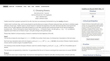 Codeforces round 657 || Div 2 || Problem C || Choosing flowers