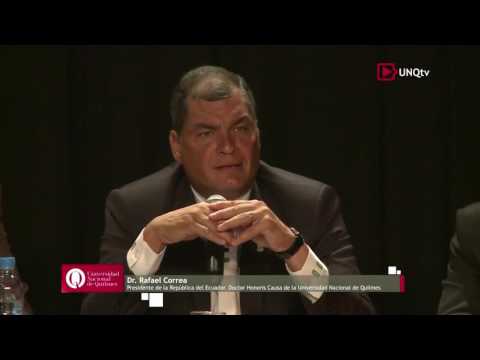 Rafael Correa - O PODER DOS MEIOS DE COMUNICAÇÃO