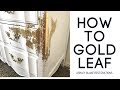 How to Gold Leaf Dresser Makeover