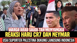 Reaksi Ronaldo dan Neymar Lihat suporter Palestina datang langsung dukung Timnas Indonesia di jedah