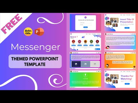 FREE! 메신저 테마 파워포인트 템플릿 | 애니메이션 파워포인트 템플릿 | 학술 발표