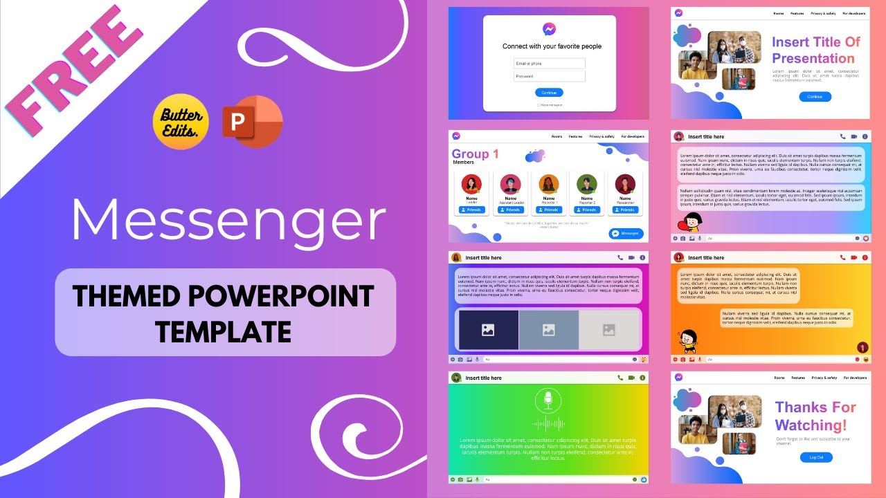 FREE‼ Messenger Themed PowerPoint Template | Animated PowerPoint Template |  Academic Presentation - YouTube