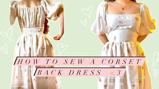 How To Sew Corset Back Dress | Lace-Up Dress Tutorial