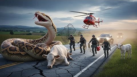 Giant Python Attacks Cow — The Ending Will Shock You! #savewildlife #giantpython #arcticanimals