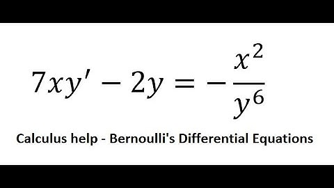 Calculus Help: Bernoulli